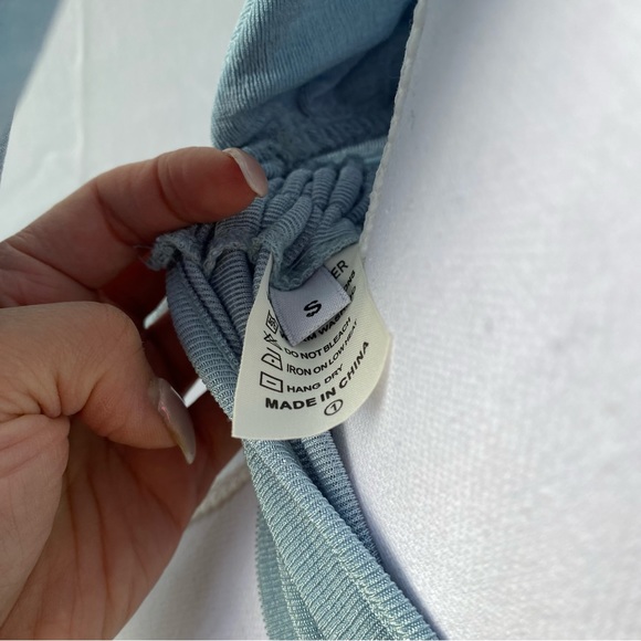 Hazel & Olive s cutout side drawstring slinky long sleeve top - Picture 5 of 16